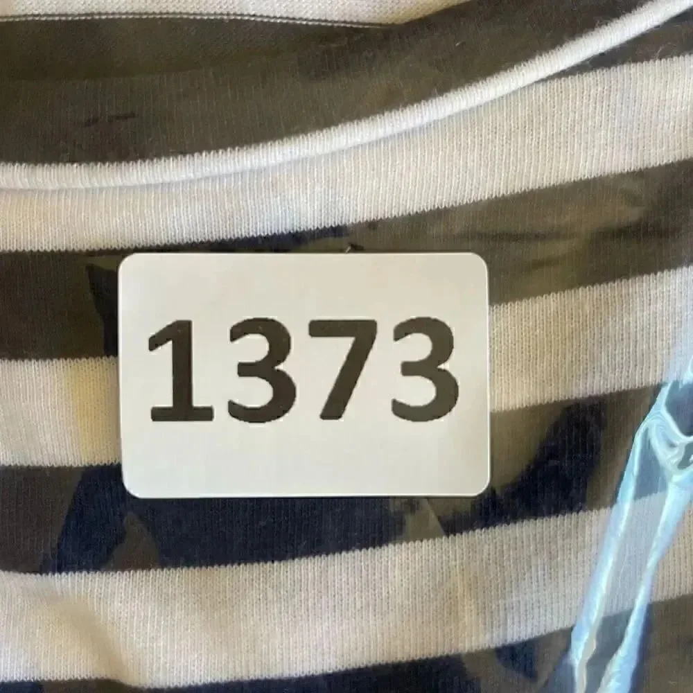 Michael Kors Stripes Front Knot Short Sleeves Soft High Low L # 1373